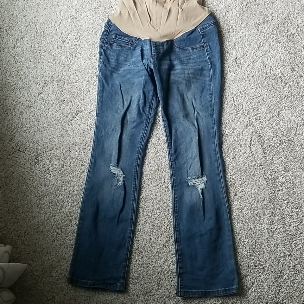 Indigo blue maternity jeans petite xs